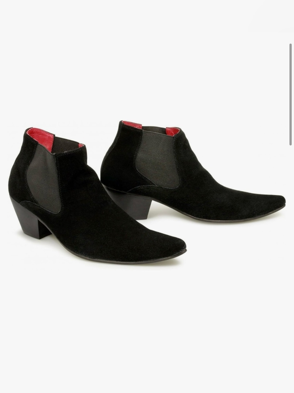 Paolo Vandini Veer 3 Retro Mod Winklepicker Cuban Heel Style Slip on Ankle Boots